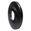 R1 92-98 Hyundai Elantra Front Right Drilled & Slotted Black Brake Rotor