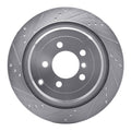R1 06-12 Land Rover Range Rover Rear Left Drilled & Slotted Silver Brake Rotor