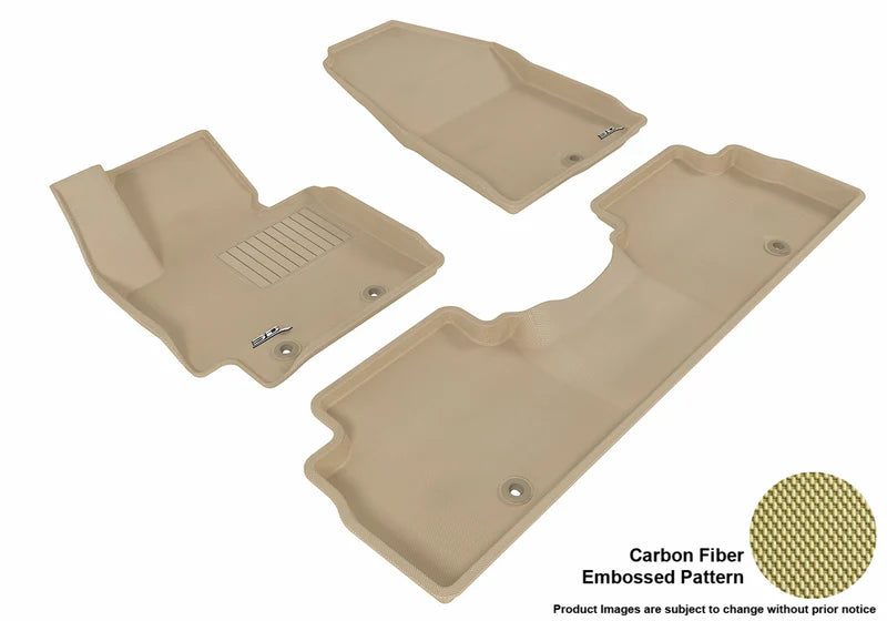 3D MAXpider 2014-2019 Kia Soul Kagu 1st & 2nd Row Floormats - Tan
