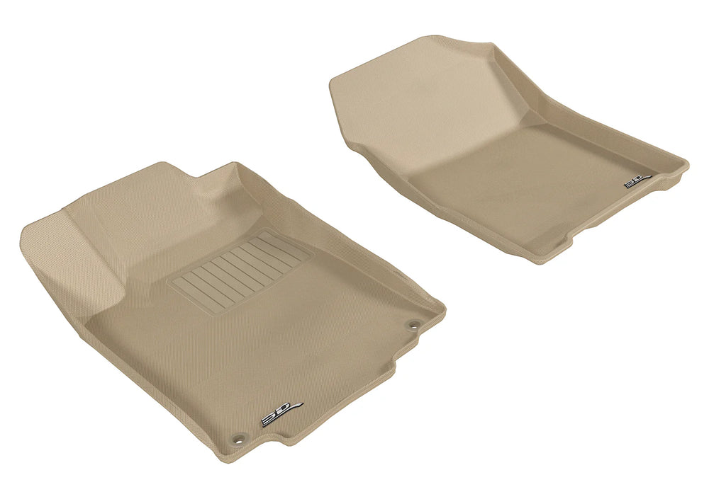 3D MAXpider 2010-2016 Cadillac SRX Kagu 1st & 2nd Row Floormats - Tan
