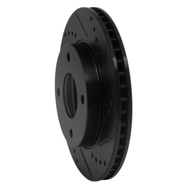 R1 07-17 Nissan TIIDA (Mexico) Front Right Drilled & Slotted Black Brake Rotor