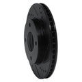 R1 07-17 Nissan TIIDA (Mexico) Front Right Drilled & Slotted Black Brake Rotor