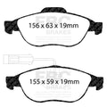 ~(4 lbs. 9X4X4)~ EBC Brakes Yellowstuff Performance Brake Pads