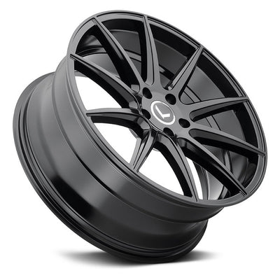 Kraze KR193 Turismo 17x8 / 5x108 BP / 38mm Offset / 63.5mm Hub Gloss Black Wheel