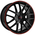 Touren 3260 TR60 17x7.5 / 5x100/114.3 BP / 42mm Offset / 72.62mm Hub Gloss Black Machined Wheel