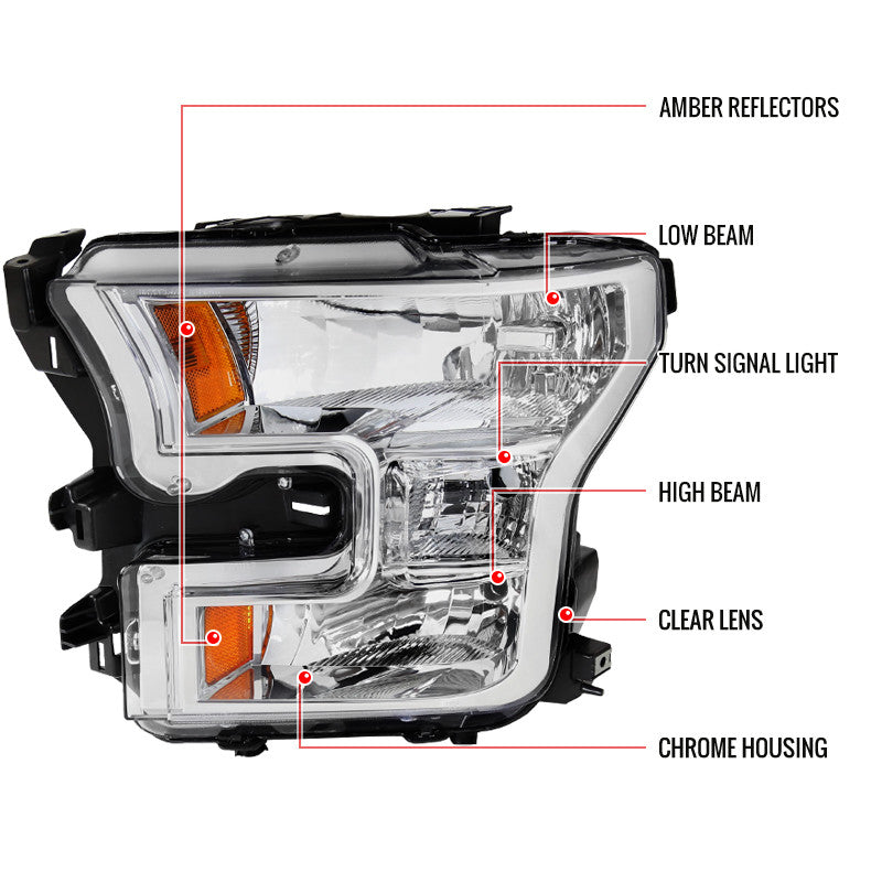 CRYSTAL HOUSING HEADLIGHTS CHROME