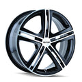 Touren 3262 TR62 16x7 / 5x100/114.3 BP / 40mm Offset / 72.62mm Hub Gloss Black Machined Wheel