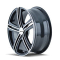 Touren 3262 TR62 16x7 / 5x100/114.3 BP / 40mm Offset / 72.62mm Hub Gloss Black Machined Wheel