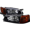 CRYSTAL HOUSING HEADLIGHTS BLACK WI