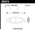 Hawk 99-04 Ford Mustang Base/GT Performance Ceramic Street Front Brake Pads