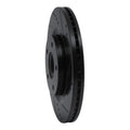 R1 11-19 Nissan Juke Front Right Drilled & Slotted Black Brake Rotor