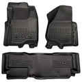 Weatherbeater Front & 2nd Seat Floor Liners (Footwell Coverage) For 2011-2012 F-250/F-350 Super Duty Husky Liners