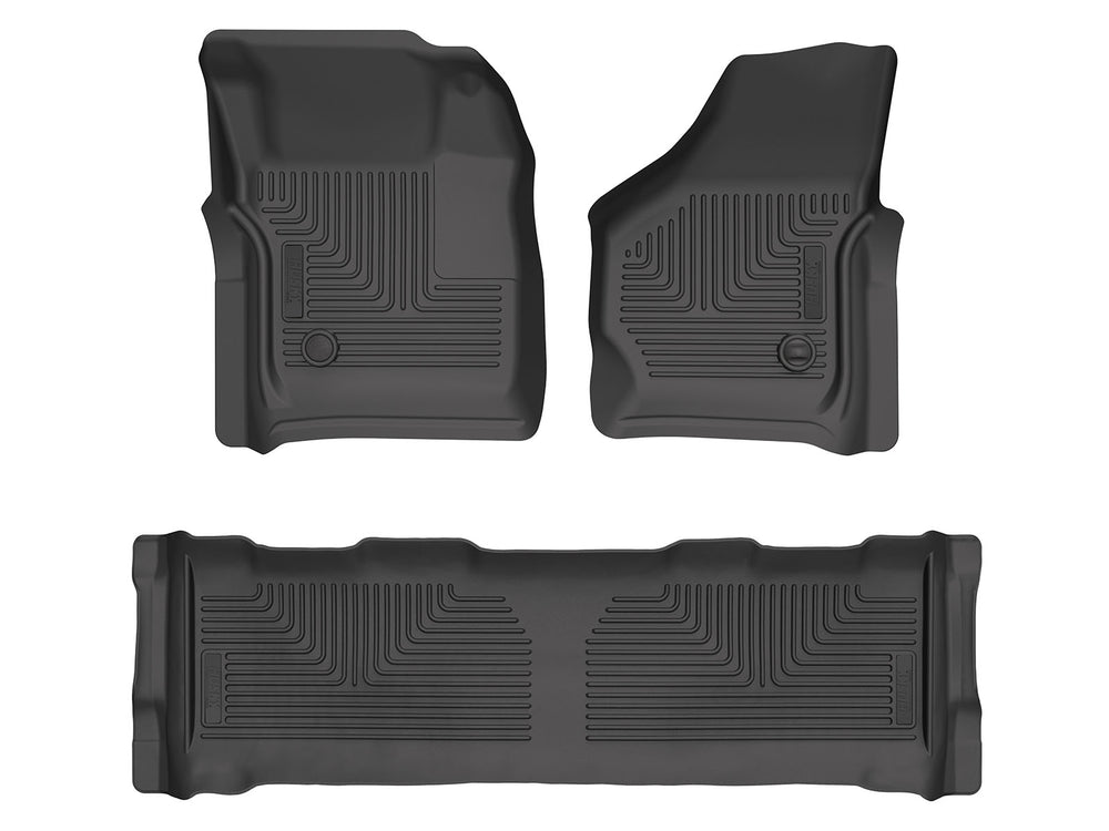 9907 F250 SUPER DUTY CREW CAB FRONT & 2ND ROW WEATHERBEATER FLOOR LINER BLACK