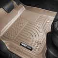 Weatherbeater Front & 2nd Seat Floor Liners For 2016-2022 Jeep Grand Cherokee 2016-2026 Dodge Durango Tan Husky Liners
