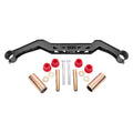 BMR 79-93 Ford Mustang Transmission Crossmember TH350/PG/700R4/C4/C6/AOD/4L60 - Black Hammertone
