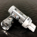 ~(1 lbs. 6X4X1)~ 7443 (5 Extreme High Power CREE LEDs on each bulb) 360 Degree 30-Watt CREE LEDs - AMBER (Two Bulbs Per Package)
