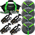Rhino USA Lasso Straps; Basket Straps - Green - Snap Hook
