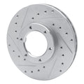R1 87-88 Toyota Pickup Front Left Drilled & Slotted Silver Brake Rotor
