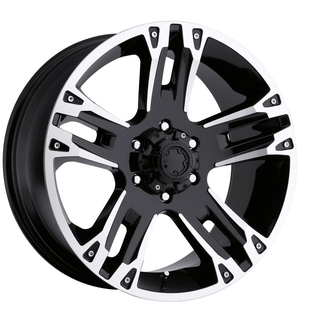Wheel: Ultra; Rouge; Gloss Black; 17 - 8; 6 - 5.5" Bolt circle