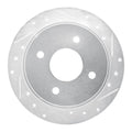 DFC 90-92 Infiniti M30 Rear Right Drilled & Slotted Silver Brake Rotor