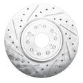 DFC 95-00 Lexus LS400 Front Left Drilled & Slotted Silver Brake Rotor