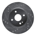 R1 11-15 Mazda 2 (Mexico) Front Left Drilled & Slotted Silver Brake Rotor