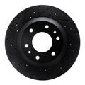 R1 02-05 Buick Rainier Front Left Drilled & Slotted Black Brake Rotor