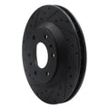 R1 02-05 Buick Rainier Front Left Drilled & Slotted Black Brake Rotor