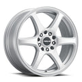 Aluminum Wheels 14x5.5 Matrix 146S Gloss Silver 35 Offset 5 on 100/5 on 114.3 Bolt Pattern 72.62 Bore Raceline