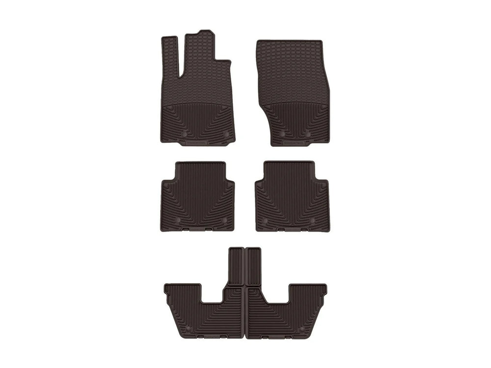WeatherTech Cocoa Front Rear and Rear All-Weather Floor Mats Fits -21-24 Grand Cherokee L W614CO-W615CO-W616CO