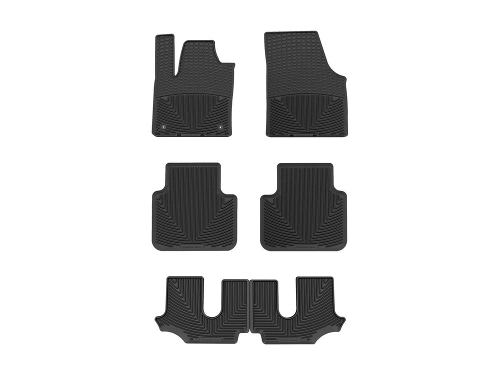 WeatherTech Black Front Rear and Rear All-Weather Floor Mats Fits -20-25 Volkswagen W655-W656-W657