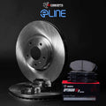 R1 Concepts Brake Rotor- Blank with Optimum Oe Pads Hdw Fits Honda Fit