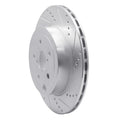 R1 18-25 Subaru WRX STI Rear Right Drilled & Slotted Silver Brake Rotor