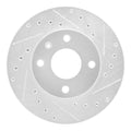 R1 Concepts Brake Rotor Drilled and Slotted Silver Fits Merkur XR4Ti