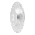 R1 Concepts Brake Rotor Drilled and Slotted Silver Fits Mercedes-Benz SLC300