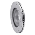 R1 10-16 Hyundai Genesis Coupe Front Right Drilled & Slotted Silver Brake Rotor