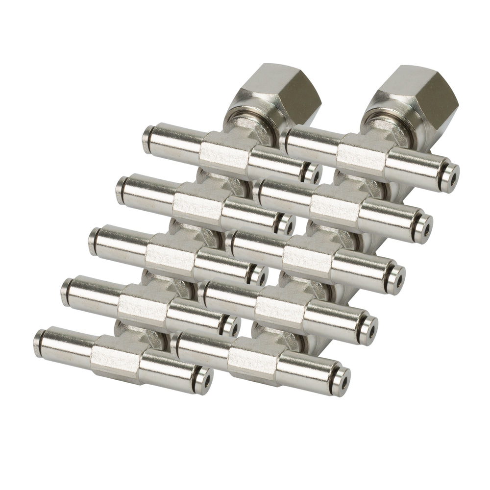 3/8 NPT(F) 1/8 TO 1/8 SWIVEL TFITTING (10 PCS) DOT APPROVED