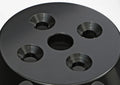 5568 CHEVY 283350 SB WATER PUMP PULLEY 2 GROOVE ALUMINUM BLACK