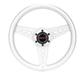 NRG All Aluminum Steering Wheel 330mm - Heart Cut Out- Ergonomic Grip- Anadized Silver