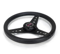 NRG All Aluminum Steering Wheel 330mm - Heart Cut Out- Ergonomic Grip- Anadized Black