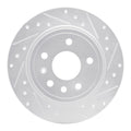 R1 Concepts Brake Rotor Drilled and Slotted Silver Fits Saab 45905