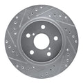 R1 96-03 Toyota RAV4 Front Left Drilled & Slotted Silver Brake Rotor