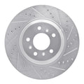 DFC 06-16 Buick Lucerne Front Right Drilled & Slotted Silver Brake Rotor