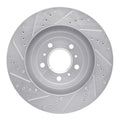 DFC 06-16 Buick Lucerne Front Right Drilled & Slotted Silver Brake Rotor
