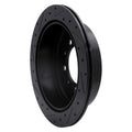 R1 07-22 Lexus LX570 Rear Right Drilled & Slotted Black Brake Rotor
