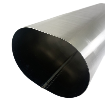 Stainless Bros Thin Oval SS304 Muffler Body - 24in Long