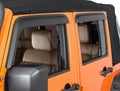 Rugged Ridge Window Visors Matte Black 07-18 4-Door Jeep Wrangler