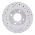 R1 89-13 Infiniti G20 Front Right Drilled & Slotted Geoperformance Rotor