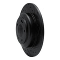 R1 10-16 Hyundai Genesis Coupe Rear Right Drilled & Slotted Black Brake Rotor