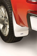 Mudflap: 2004-2005 Ford F150 Pick Up Full Size with factory fender flares; Mud Skins form fitted mud flaps; 1 rear pair; stainless steel